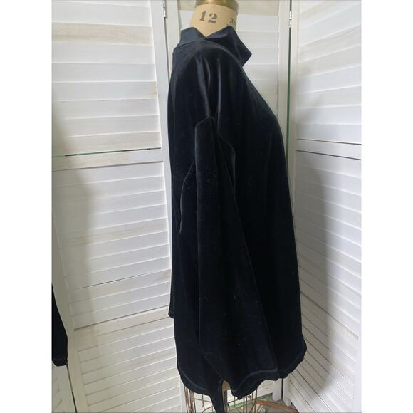 Gilligan O'Malley Black Velour Pajama Set Track Leisure Suit Tunic Pants XXXL - Picture 4 of 10